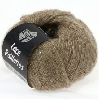 Lana Grossa Lace Paillettes 25 gramm Farbe 2 taupe