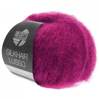 Lana Grossa Silkhair Lusso 25 gramm Knäuel Farbe 918 zyklam