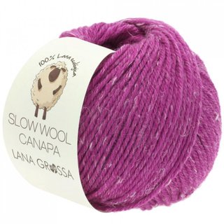Lana Grossa Slow Wool Canapa  50 gramm Knäuel  Farbe 12, fuchsia