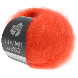 Lana Grossa Silkhair Lusso 25 gramm Knäuel Farbe 923 tomate