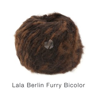 Lana Grossa lala Berlin Furry Bicolor Farbe 104, Braun/Mokka