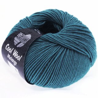 Lana Grossa Cool Wool Big Melange 50 gramm Knäuel  Farbe 7310, türkis/petrol meliert