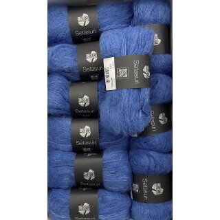 250 gramm Lana Grossa Setasuri 10 Knäuel a 25 gramm, Farbe 15, blau