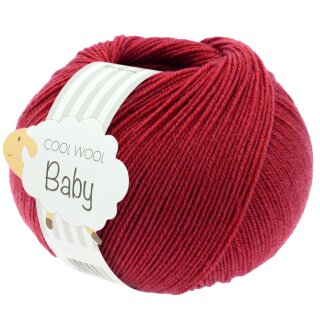 Lana Grossa Cool Wool Baby  50 gramm Knäuel,  Farbe 289, dunkelrot