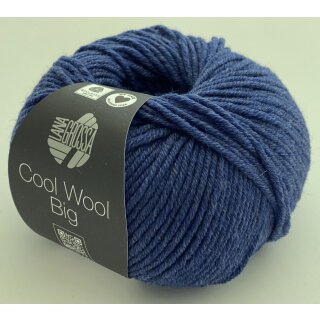 Lana Grossa Cool Wool Big  50 gramm Knäuel, Farbe 655, dunkelblau